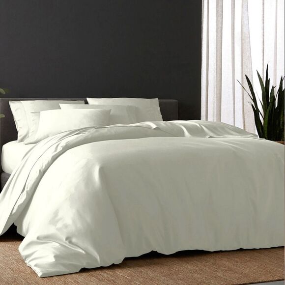 NWT DOZ by SIJO Organic Bamboo Duvet Cover Set - King Cali King - Ivory - Picture 2 of 9